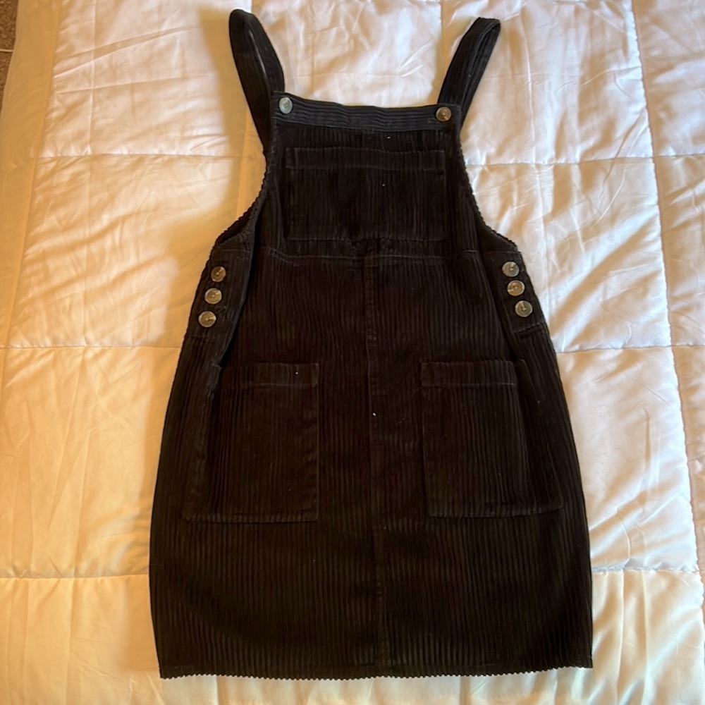 Corduroy bib dress